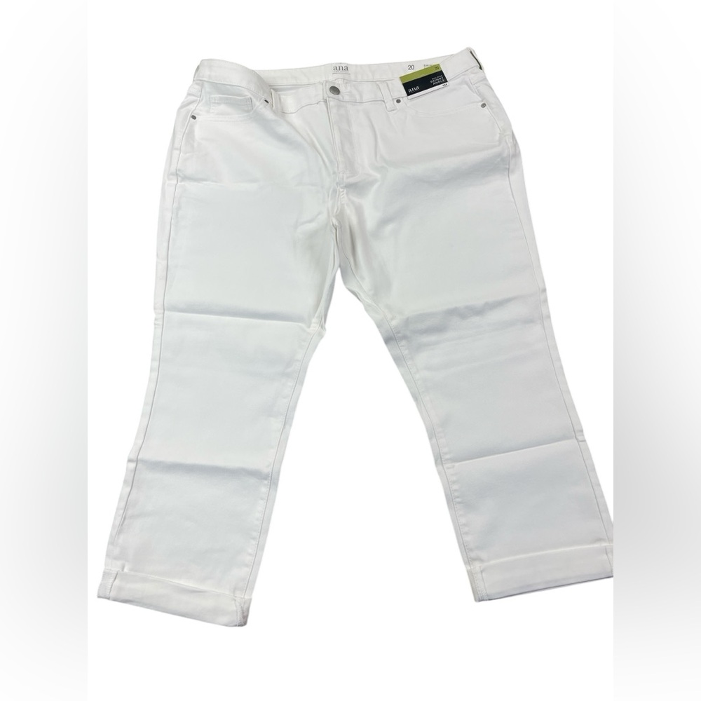 A.N.A Mid Rise Skinny Ankle Denim Jeans Plus Size 20 White f11